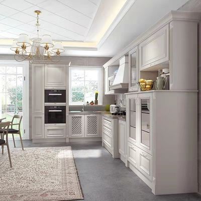 Luxury Lacquer Door Finish Handmade Classic Kitchen Cabinet With Pull Out Basket