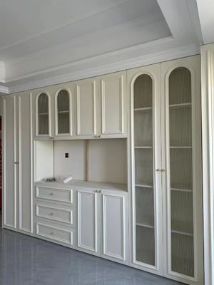 15mm Solid Wood Island Modular Black Melamine Kitchen Cabinets Units