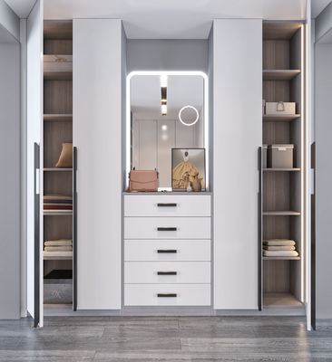 Living Room Walk In Closet Made Of Particle Board Carcass And Hettich Hardware