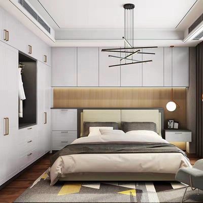 Customized Make Bedroom Furniture Wooden Door Swing Wardrobe Cabinet