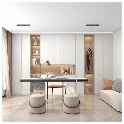 Practical Lacquer Swing Door Wardrobe With Matte White Walnut Finish Door Panels