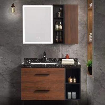 Lustrous Marble Countertop Mirror Lamp with Shiny Bathroom Vanity Lacquer Coating