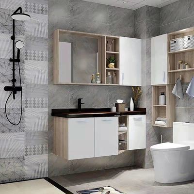 Single Sink Bathroom Vanity with a Smart Mirror Cabinet and Chrome Finish