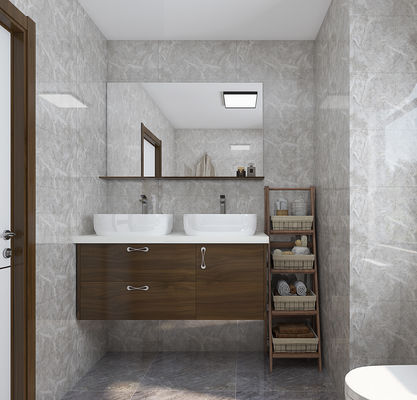 Single Sink Bathroom Vanity with a Smart Mirror Cabinet and Chrome Finish