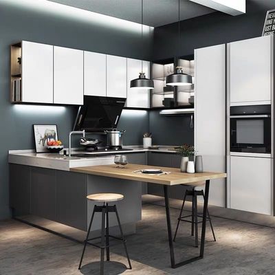 Door Panel Finish Modern Style Particle Board Kitchen Wall Hanging Cabinet