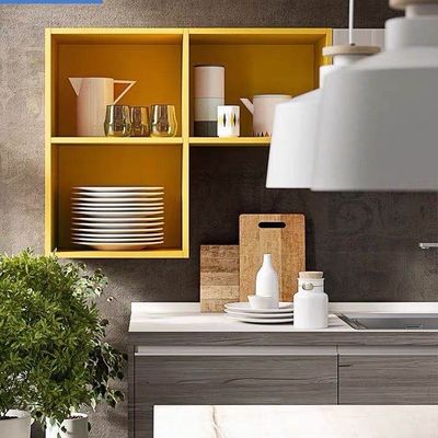 Wood Wall Hanging Cabinets Kitchen  Finished Prefabricated Modular Solid Wood
