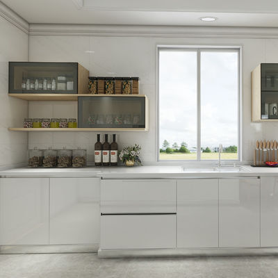 Furniture Flat Pack Kitchen Cabinet Designs White Gloss Kitchen Set