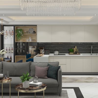 Modular Kitchen Cupboard Set Cabinet Modern Kitchenette With Sink Melamine
