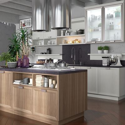 Kitchen Cabinets With Built-In Appliances 304 Stainless Steel Cabinetry