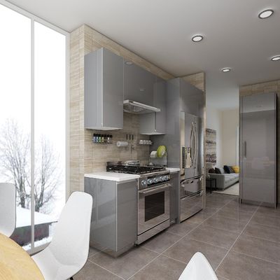 Modern Island Design Custom Kitchen Cabinets ready to assemble Sets Cuisine