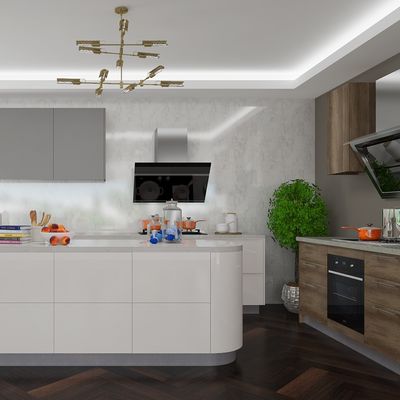 Allure Millwork Manufacturers Island Pantry Solid Wood Smart Kitchen Cabinet