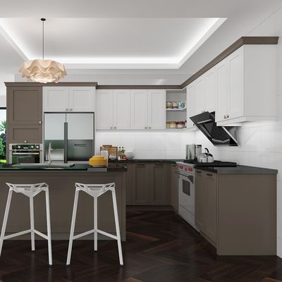 Allure Millwork Manufacturers Island Pantry Solid Wood Smart Kitchen Cabinet