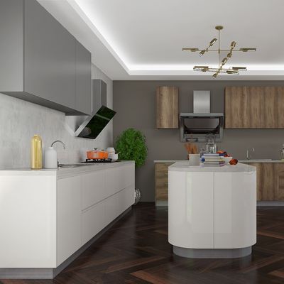Allure Millwork Manufacturers Island Pantry Solid Wood Smart Kitchen Cabinet