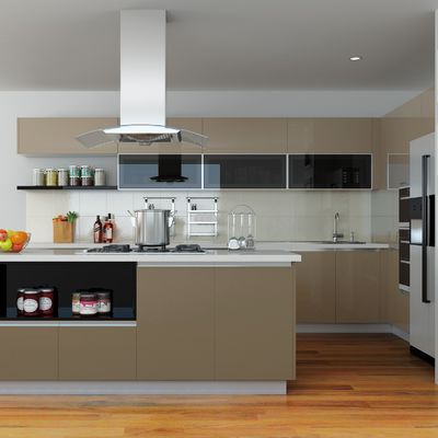 Free Design Modular Kitchen Furniture Modern Black Kitchen Cabinets Wooden