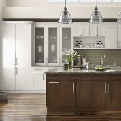 Manufacture New Popular U Shaped Designs White Modular Modern Kitchen Cabinet