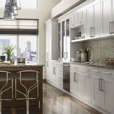 Manufacture New Popular U Shaped Designs White Modular Modern Kitchen Cabinet