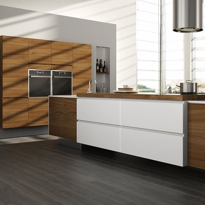 Wholesale New Design Flat Pack PVC Modern Kitchen Cabinet Easy Clean, Durable