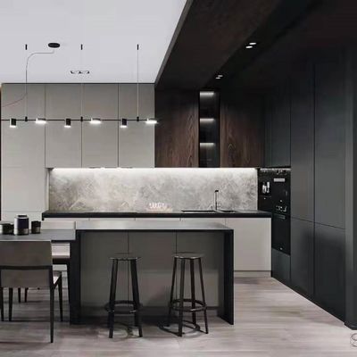 Ready To Assemble Kitchen Cabinet High End Contemporary Wood Veneer Cabinets