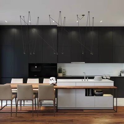 Ready To Assemble Kitchen Cabinet High End Contemporary Wood Veneer Cabinets