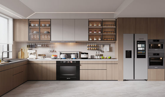 Furniture Supplier Model Lacquer Cabinet Kitchen With Led Light