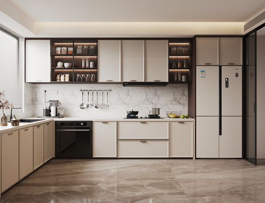 Customized Cabinets Smart Kitchen Solutions Wood Grain Melamine Kitchen Cabinet