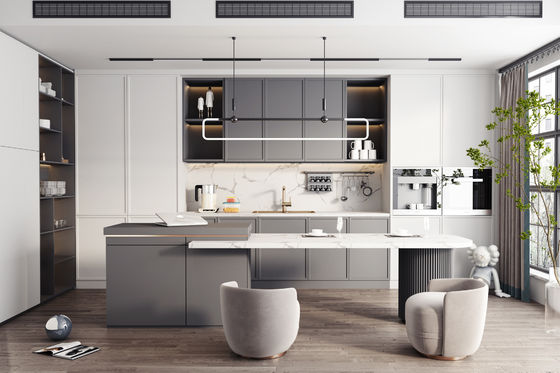 Cupboard Modern Farmhouse Stained Overlay Solid Shaker Kitchen Cabinets