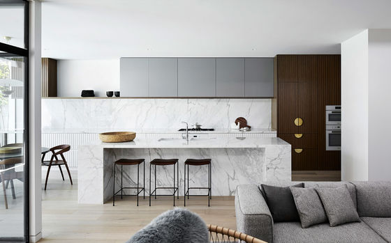 L Shaped Ready To Assemble High Gloss Lacquer Kitchen Cabinets For Apartment