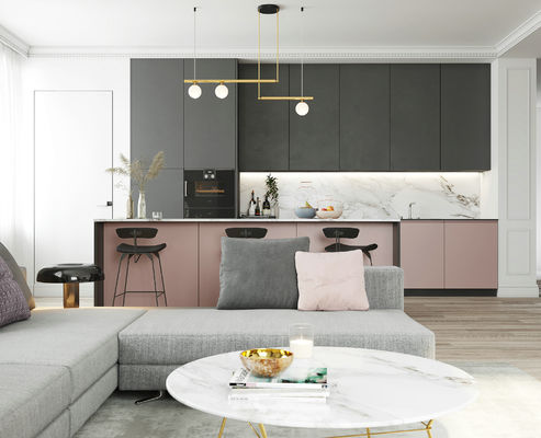 Custom High End Design Oak Solid Wood Modern Kitchen Cabinets
