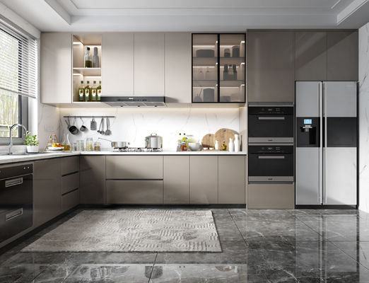 Modern Acrylic Kitchen Design Unit Cabinet Door Modular Lacquer Kitchen Cabinet