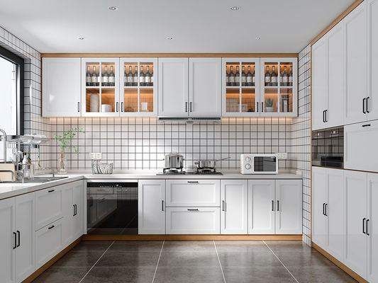 Small House Design Kitchen Storage Cabinet Shelf With Door Aluminum Furniture