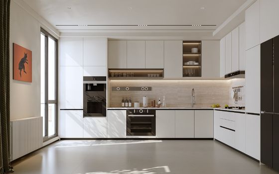 Luxury White Shaker Pvc Modern High Gloss Acrylic Designs Kitchen Cabinet