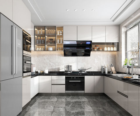 Furniture Product Essay Assembly Kitchen Cabinet Apartment Use Laminate Finish
