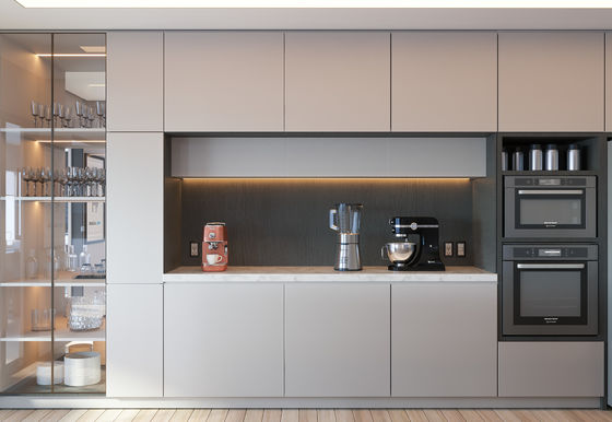 Australia 2PAC Finish Shaker Style Fitted Kitchen Cabinet For Villa , Townhouse