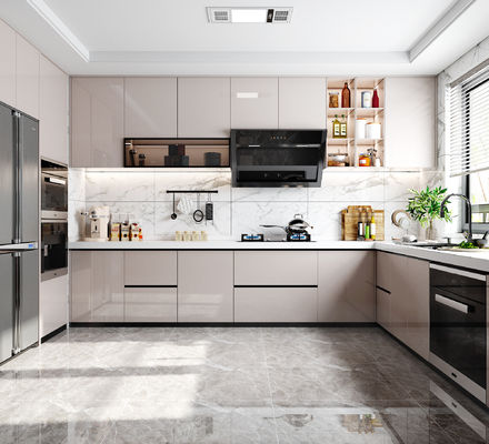 Modern Kitchen Cabinet According To Your Requirement / specification HardWare Blum Or Others Is Appliance Apartment