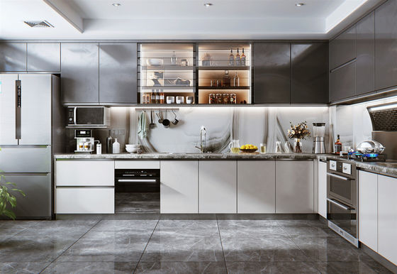 Wooden Customize Kitchen Furniture Modular Kitchen Cabinet Scratch-Resistant
