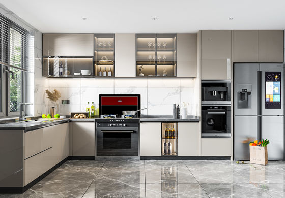 Wooden Customize Kitchen Furniture Modular Kitchen Cabinet Scratch-Resistant