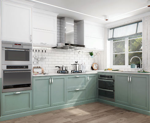 Hotel Modern Kitchen Cabinet with Stainless Steel Door Material and Lacquer Finish