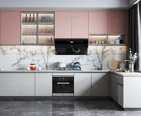 China Manufacturer Solid Wood Door Kitchen Cabinet Furniture Made in Foshan