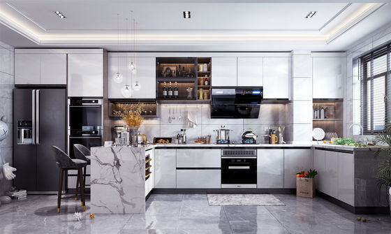 Custom Design Black Solid Wood Shaker Door Cabinet Kitchen Furnitures