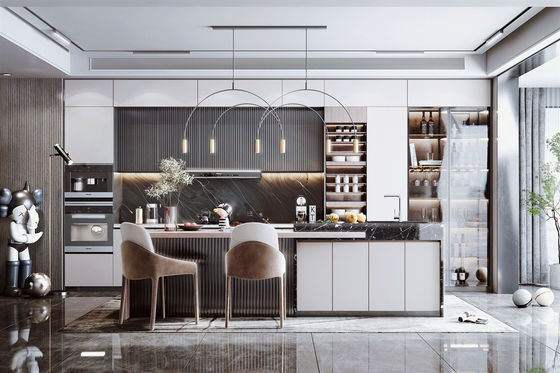 Custom Design Black Solid Wood Shaker Door Cabinet Kitchen Furnitures