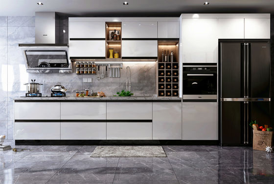 Custom Design Black Solid Wood Shaker Door Cabinet Kitchen Furnitures