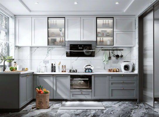 Particle Board Carcass Modern Kitchen Cabinet For Hotel  Shaker Style Cabinets