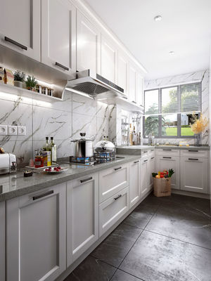 Particle Board Carcass Modern Kitchen Cabinet For Hotel  Shaker Style Cabinets