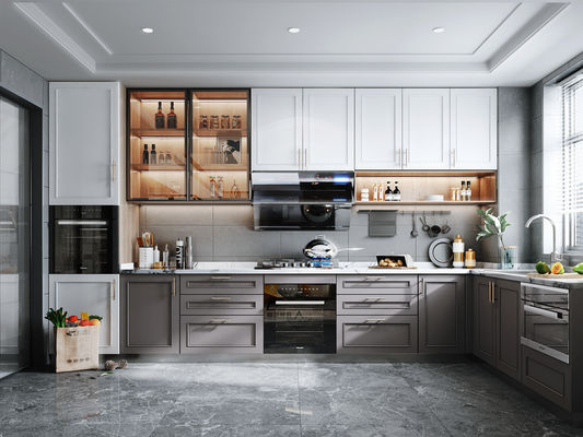 Particle Board Carcass Modern Kitchen Cabinet For Hotel  Shaker Style Cabinets