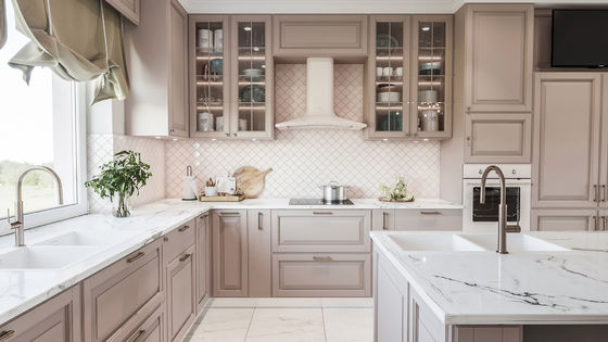 Laminate Modern Frameless Modular Kitchen Modern Kitchen Cabinets For Villa