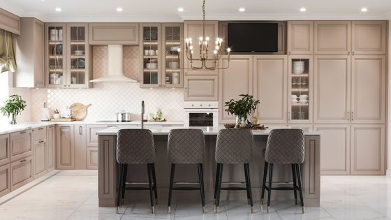 Laminate Modern Frameless Modular Kitchen Modern Kitchen Cabinets For Villa