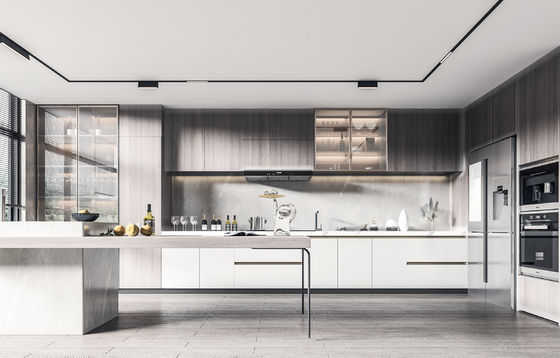 Customized Kitchen Cabinets Classic Italy Style Wooden Cabinet For Villa