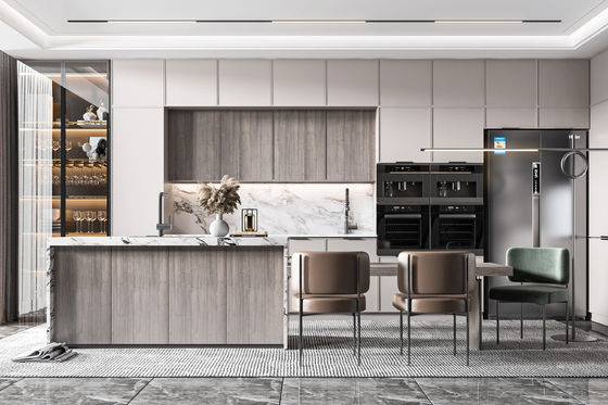 Customized Kitchen Cabinets Classic Italy Style Wooden Cabinet For Villa