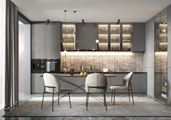 Free CAD Design MDF Wood Furniture Wooden Lacquer Kitchen Cabinets