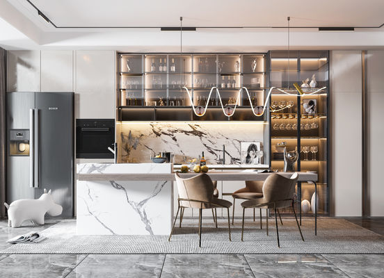 Modern Style Gray Shaker Wooden Furniture Kitchen Cabinets